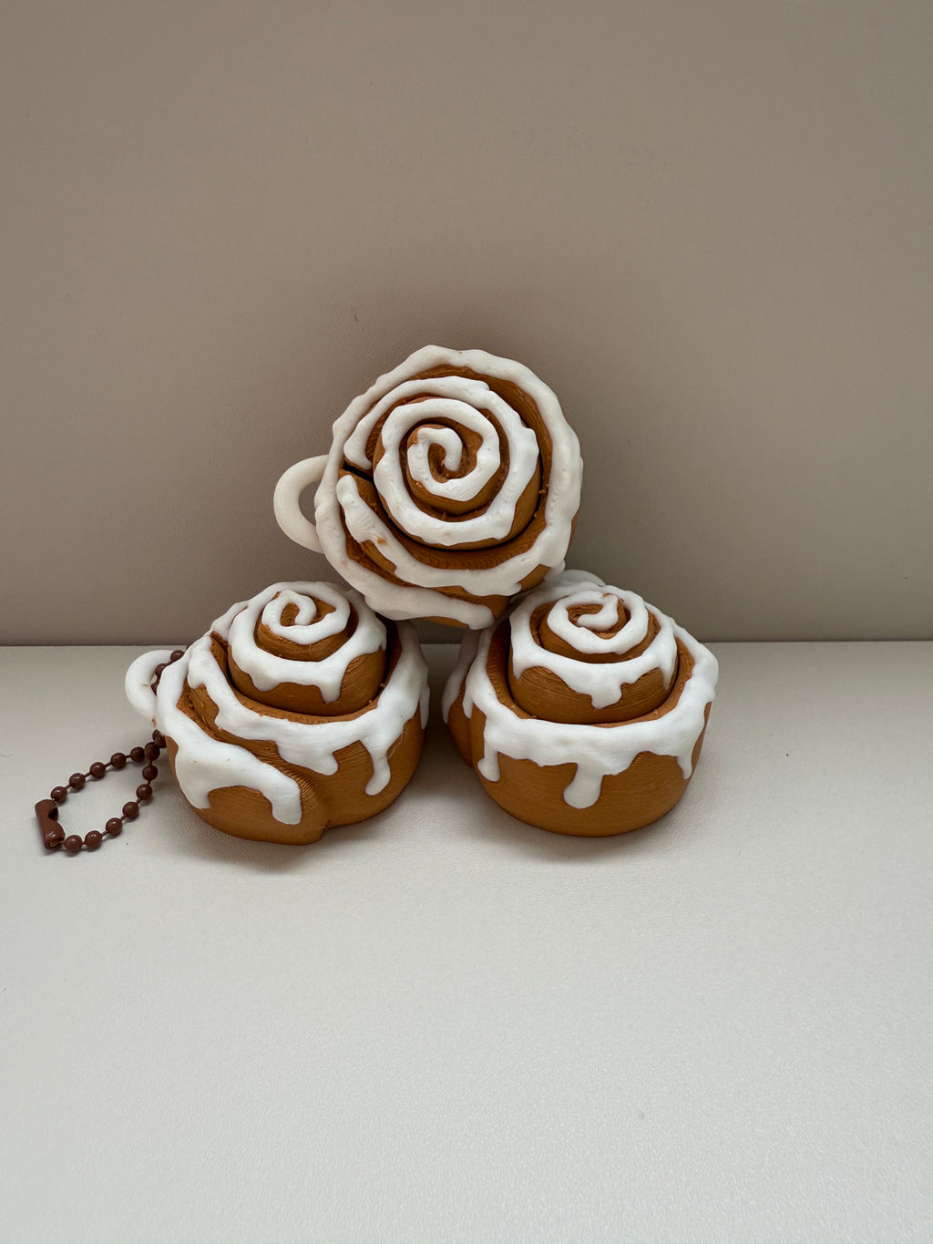 Cinnamon Roll Keyring Clicker