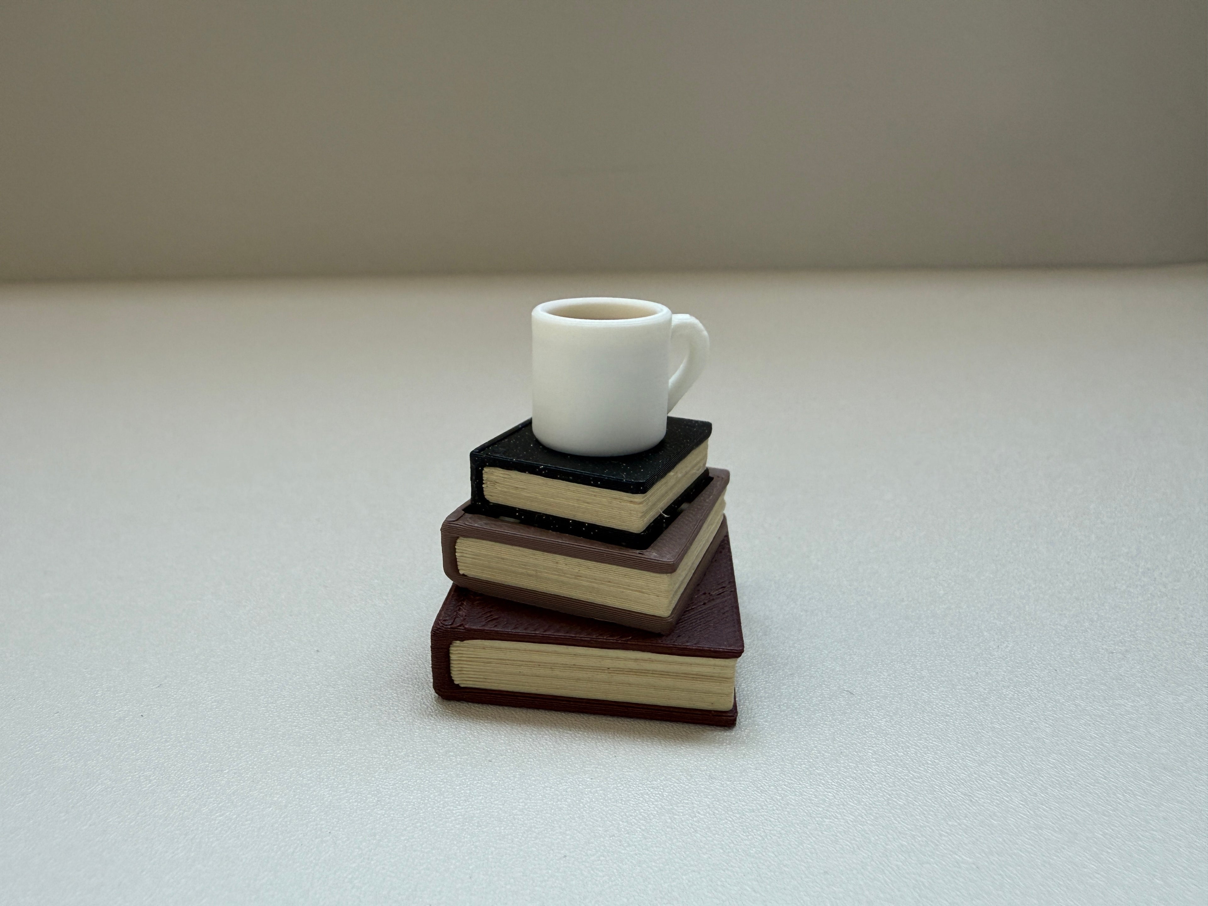 Classic Books with Coffee Keyring Clicker