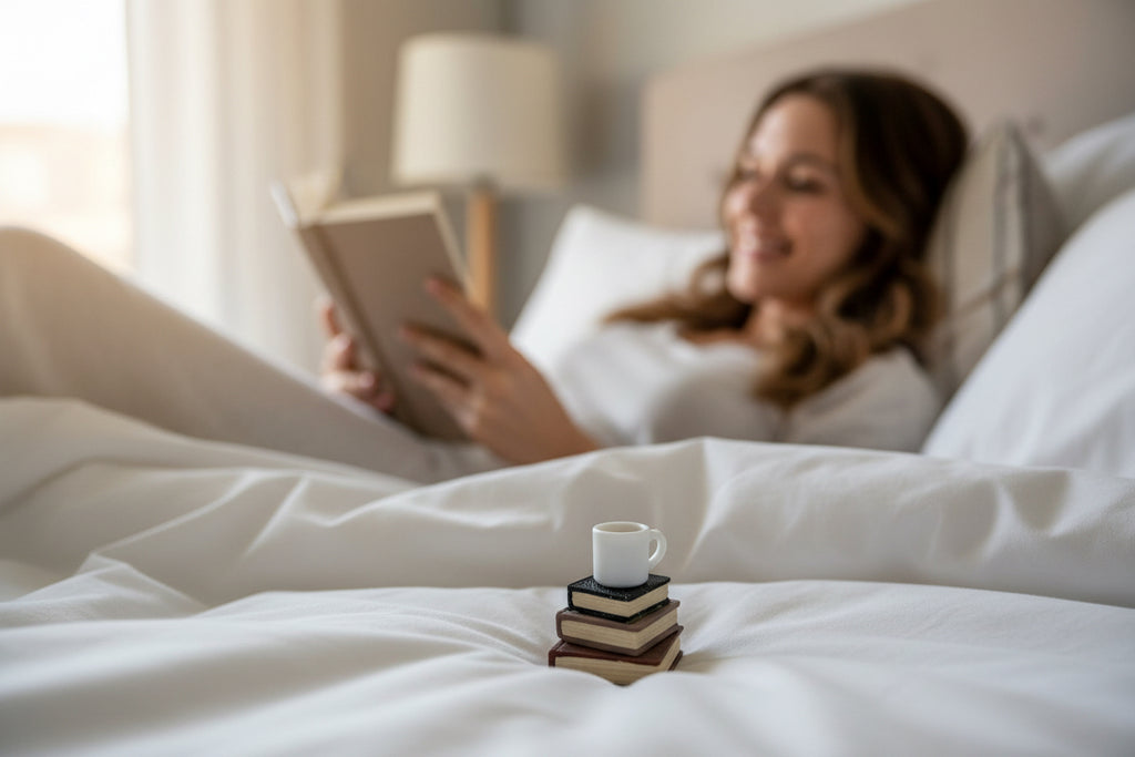 Classic Books with Coffee Keyring Clicker