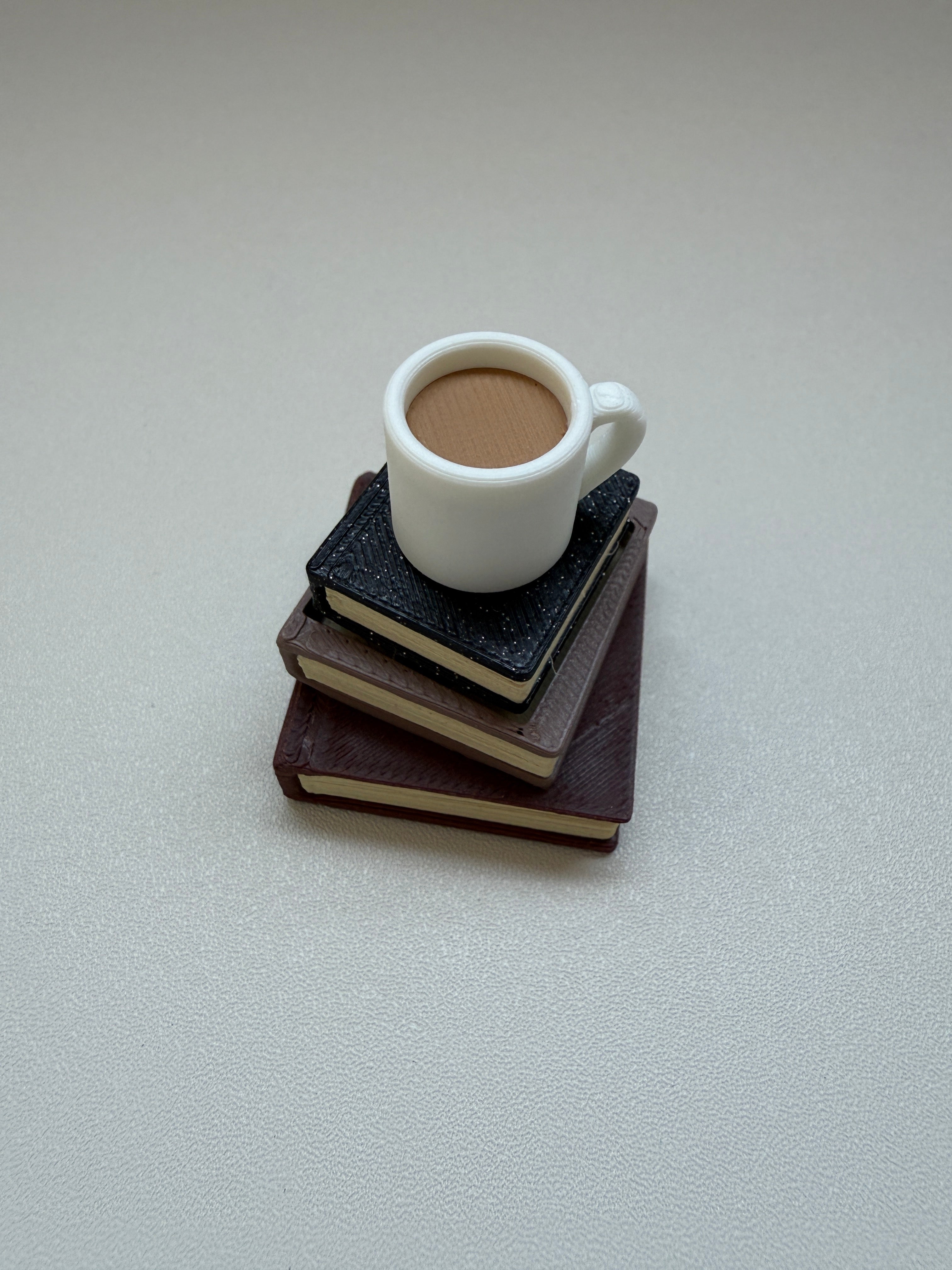 Classic Books with Coffee Keyring Clicker