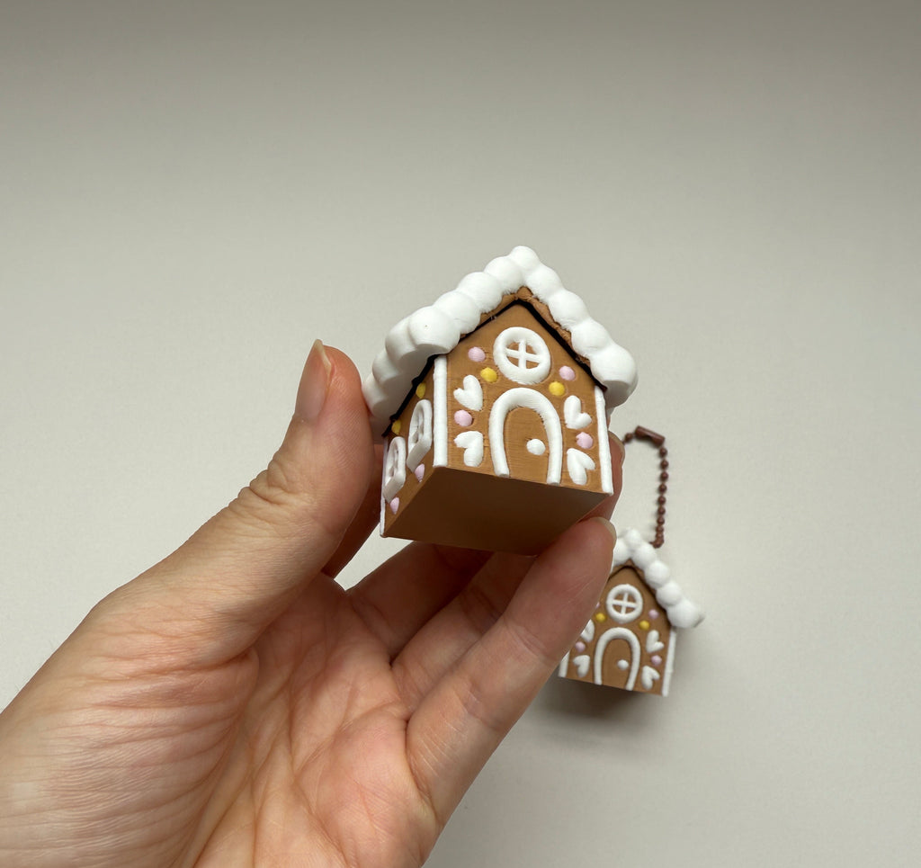 Gingerbread Man House Keyring Clicker