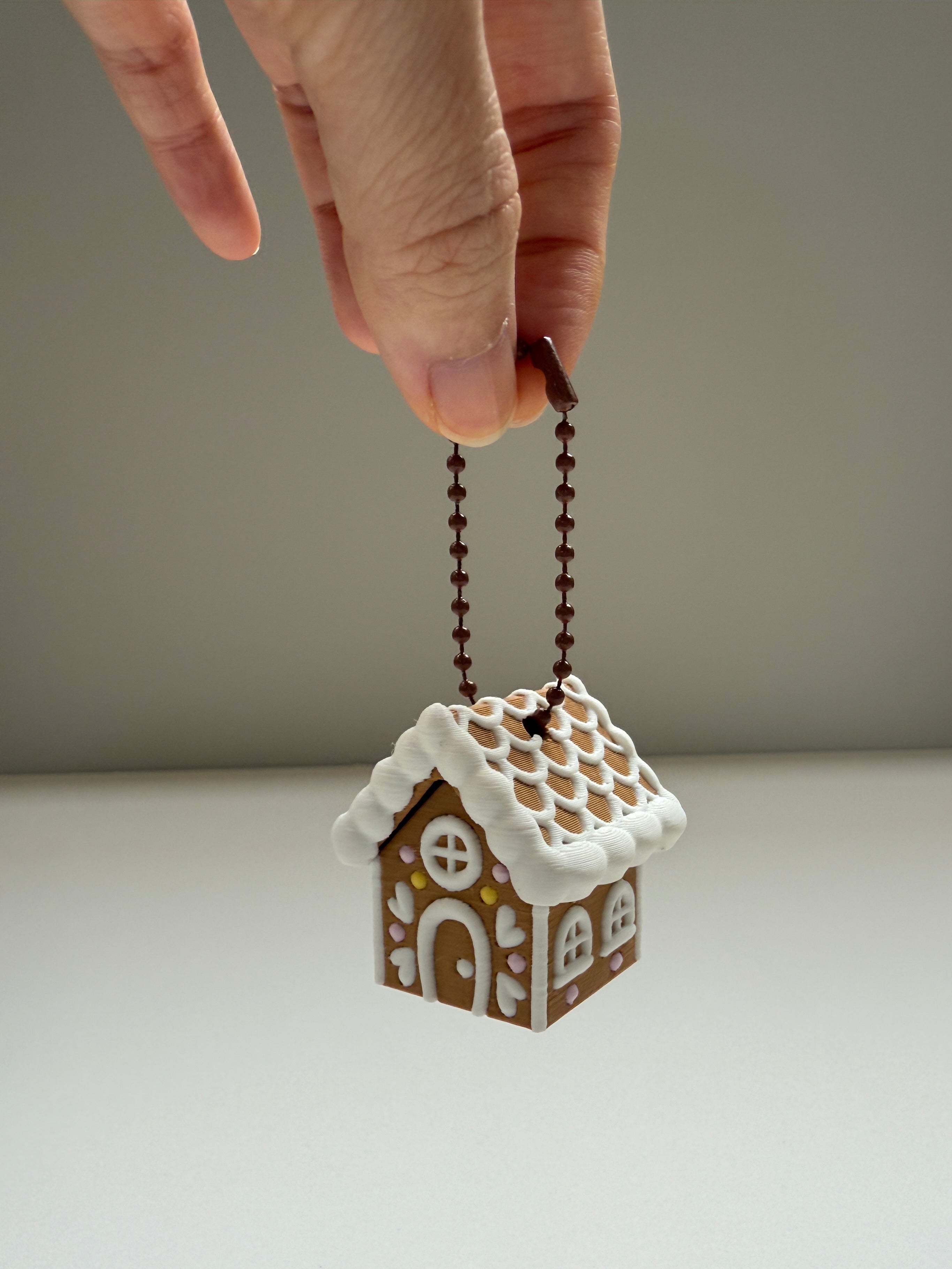 Gingerbread Man House Keyring Clicker