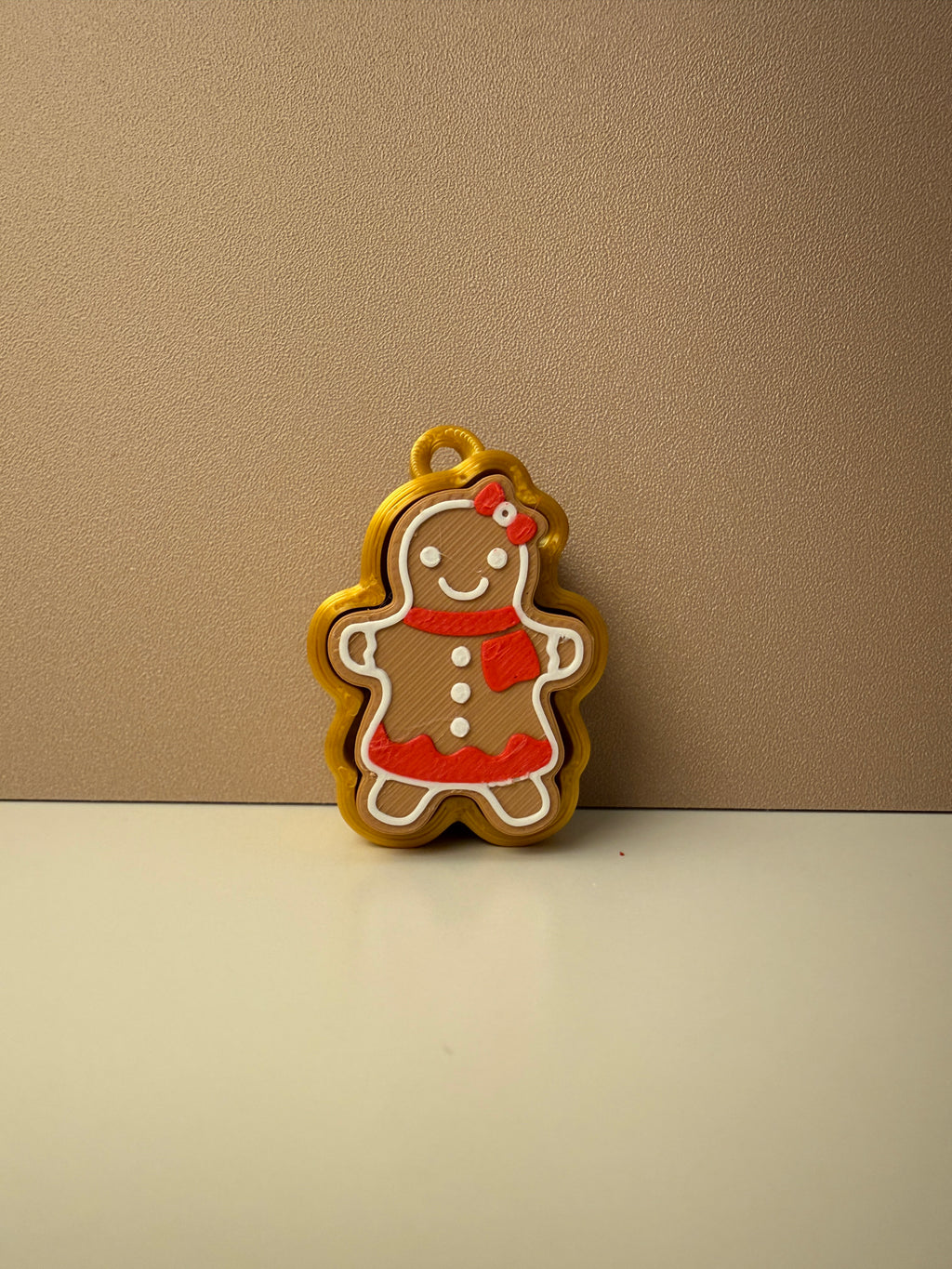 Single Gingerbread Man Keyring Clicker