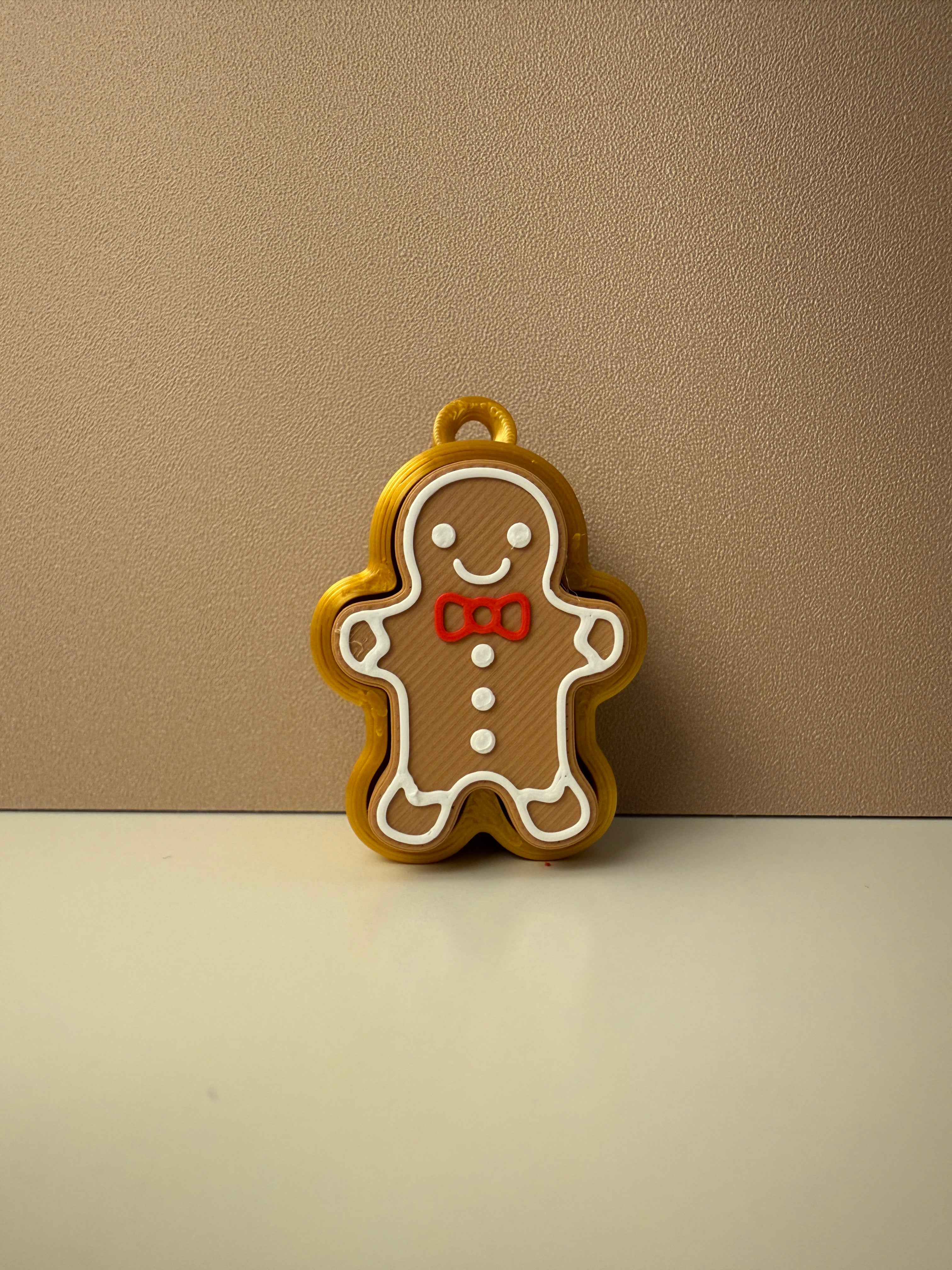 Single Gingerbread Man Keyring Clicker