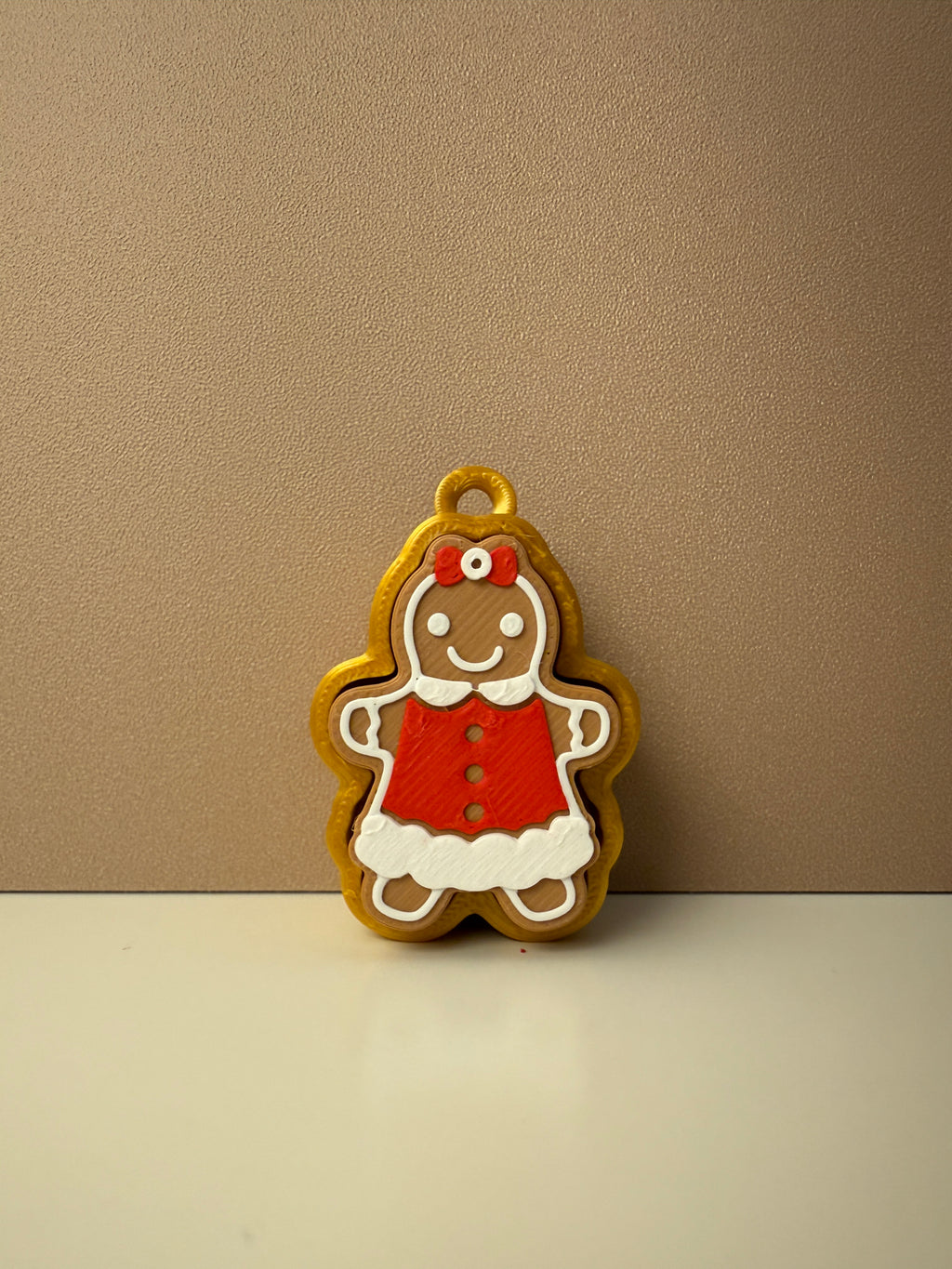 Single Gingerbread Man Keyring Clicker