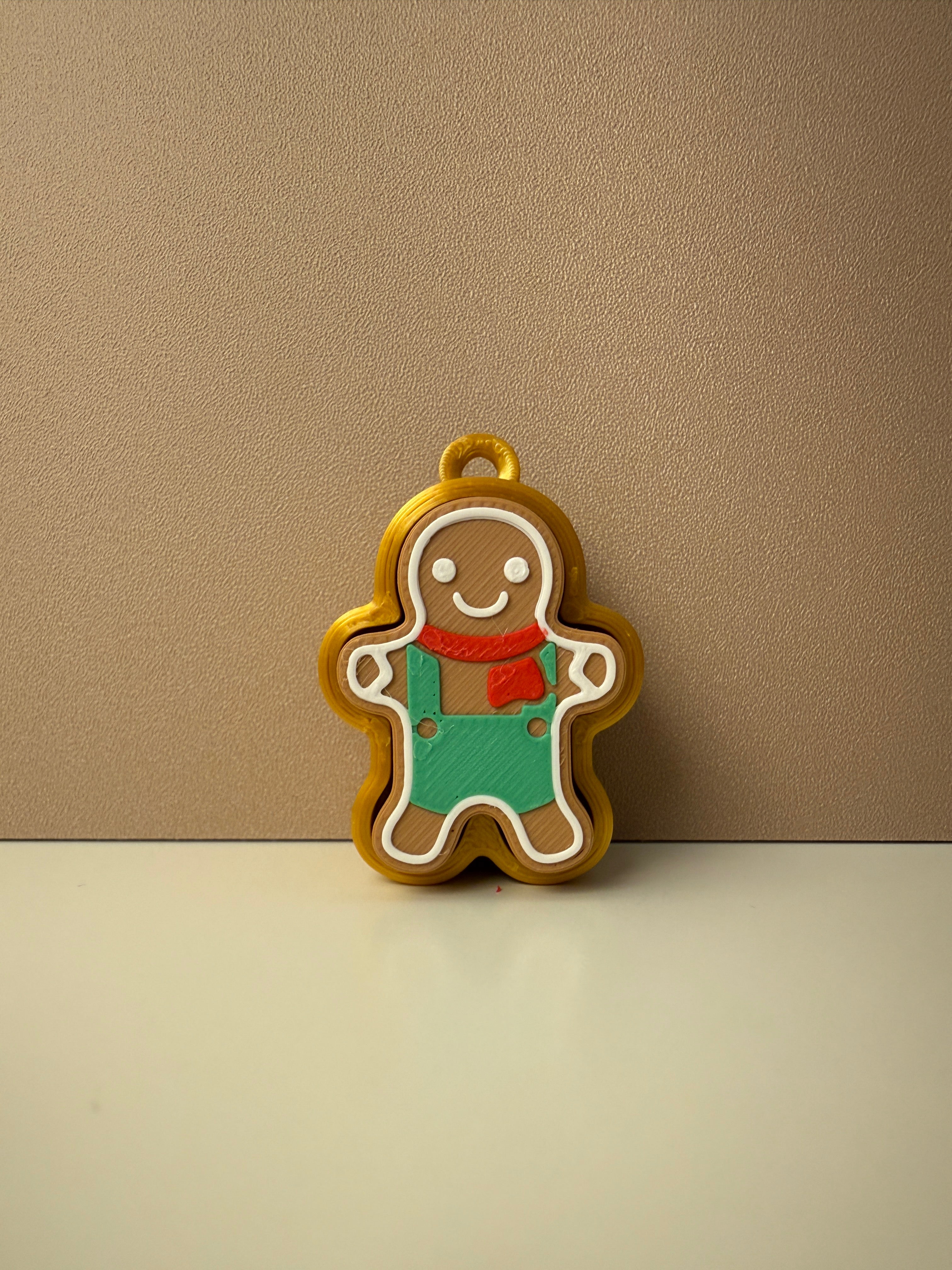 Single Gingerbread Man Keyring Clicker