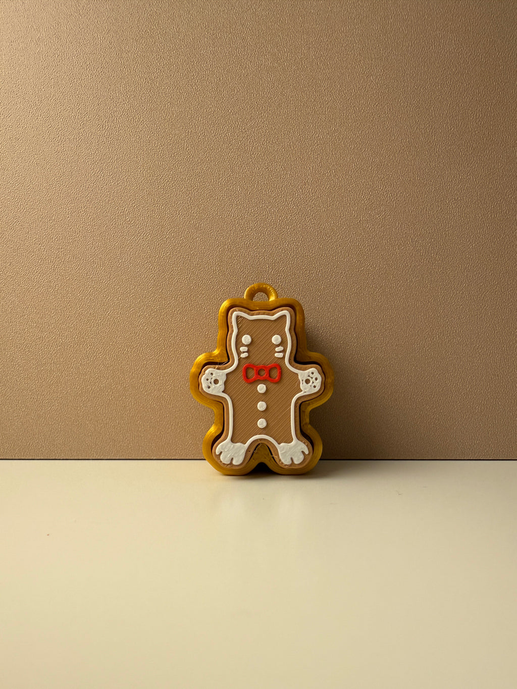 Single Gingerbread Man Keyring Clicker