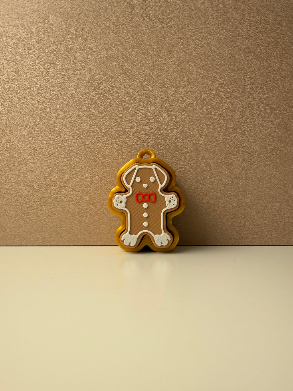 Single Gingerbread Man Keyring Clicker