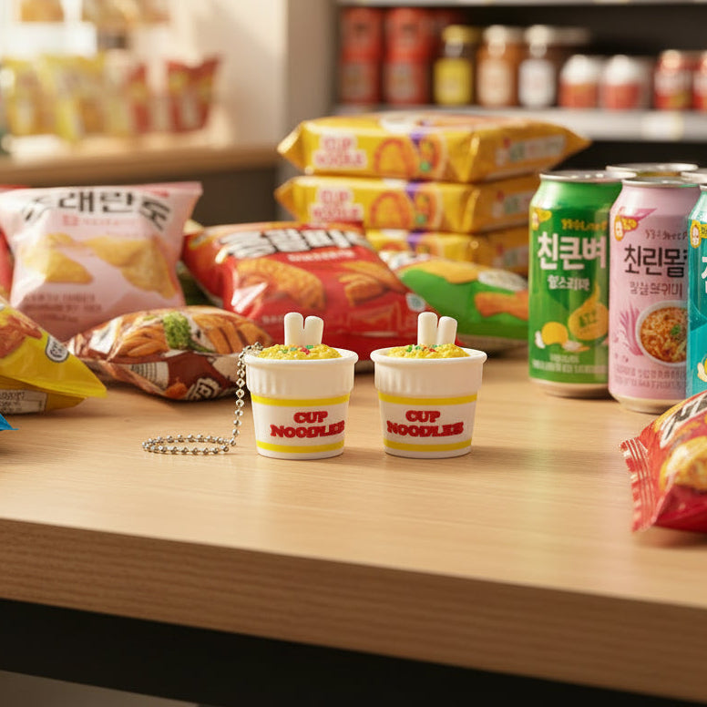 Cup Noodles Keyring Clicker