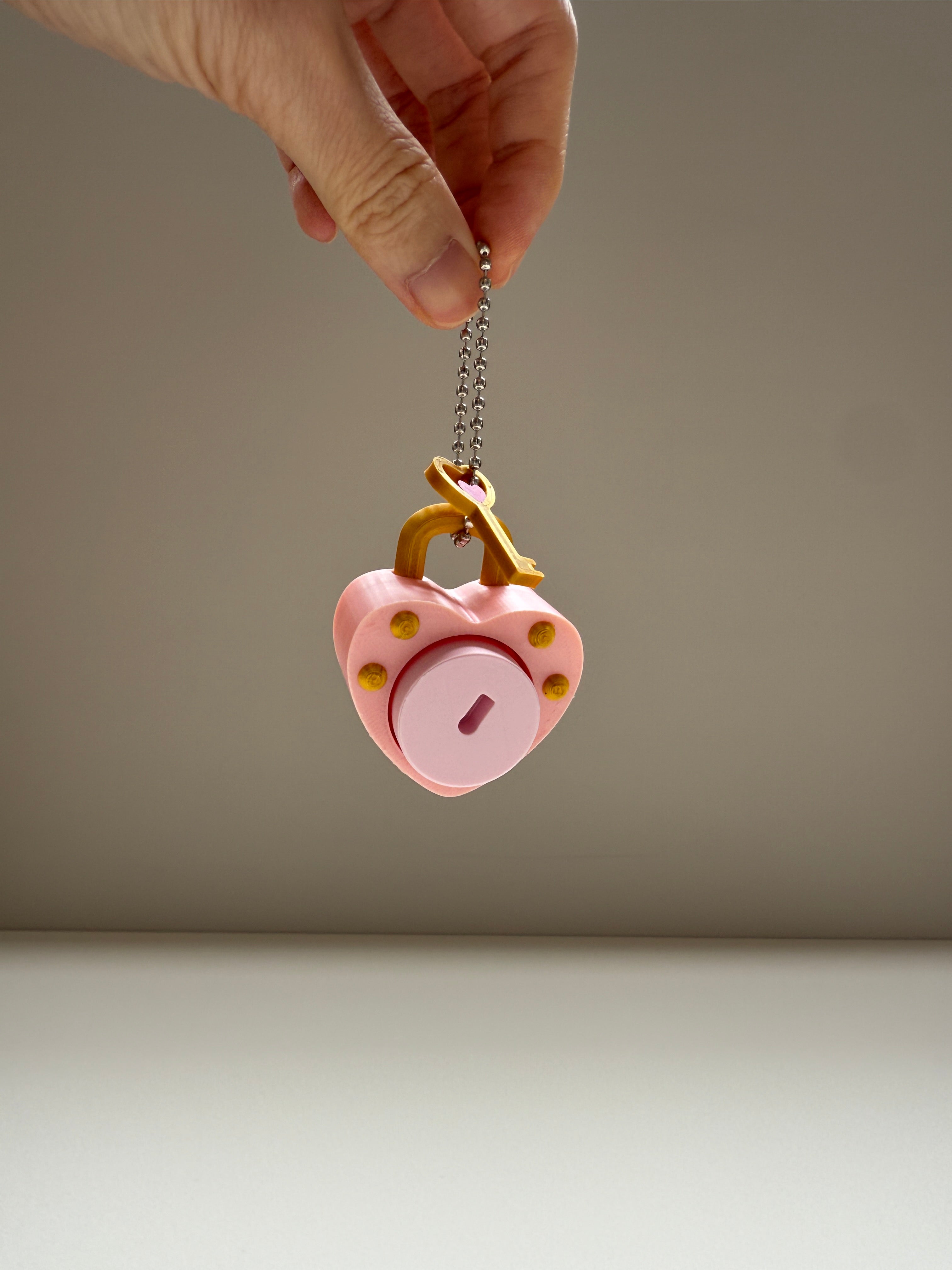 Heart Lock Keyring Clicker