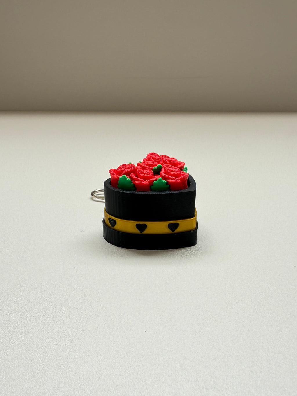 Heart Rose Bouquet Keyring Clicker