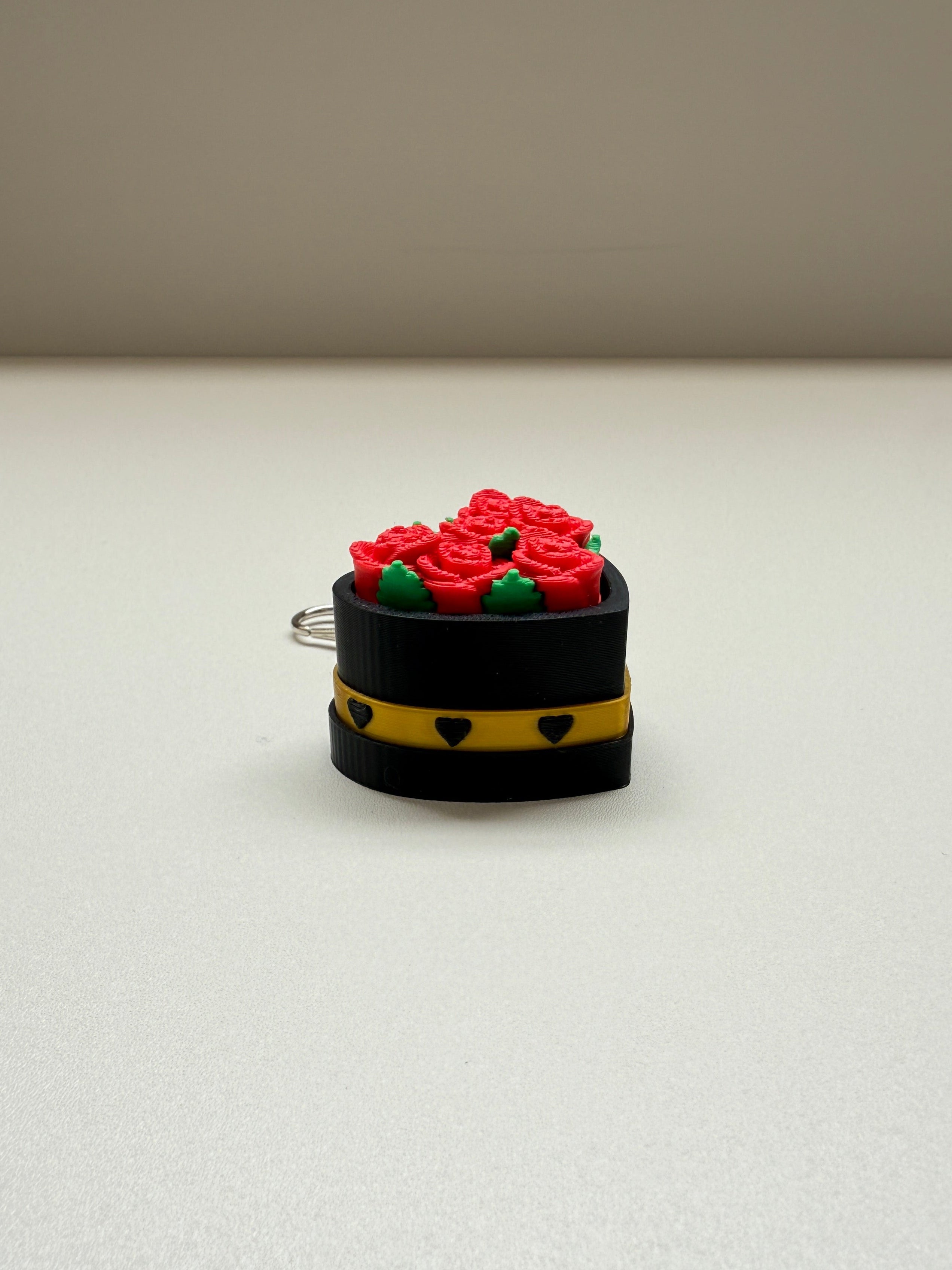 Heart Rose Bouquet Keyring Clicker