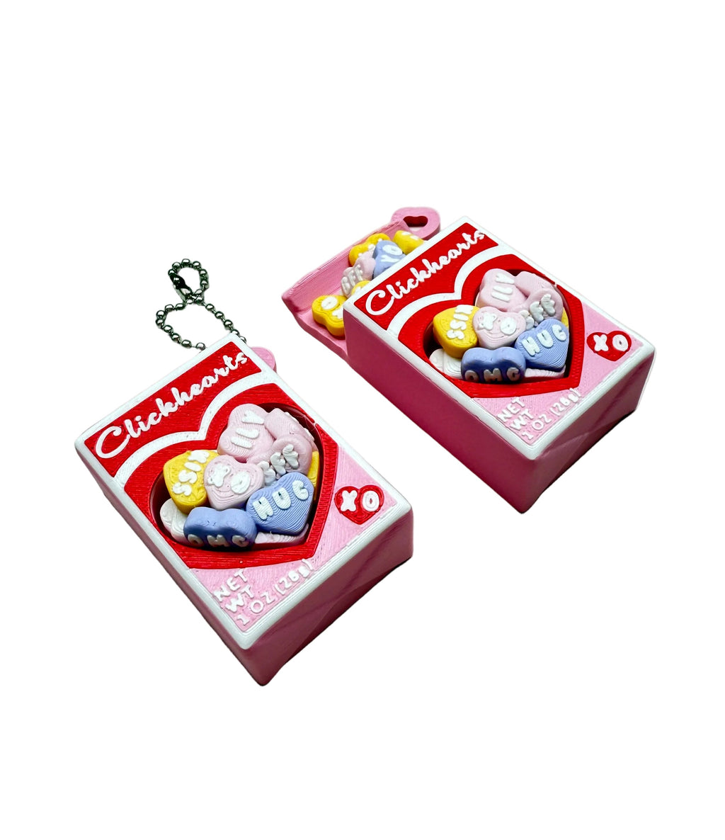 Conversation Heart Keyring Clicker