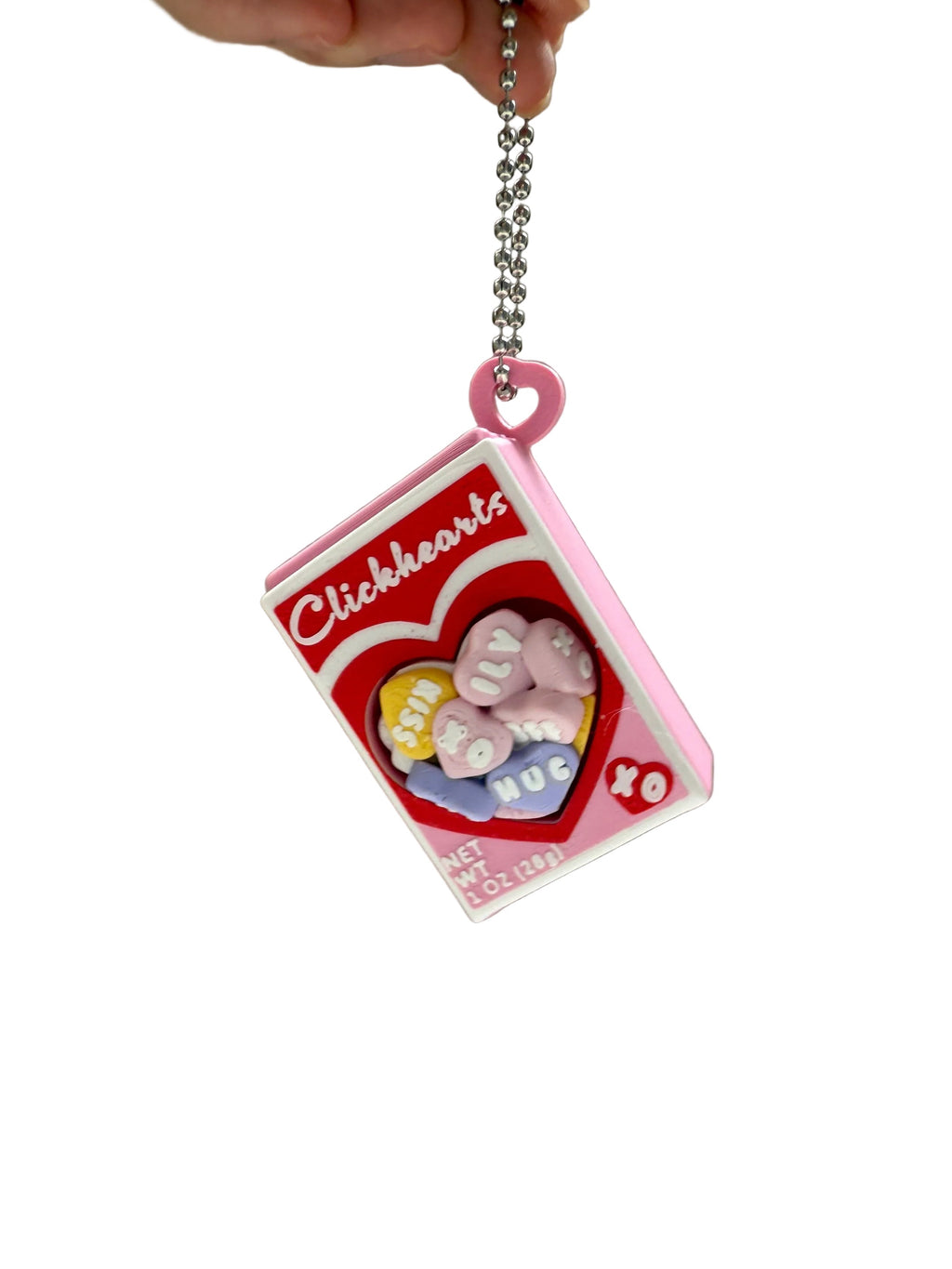 Conversation Heart Keyring Clicker